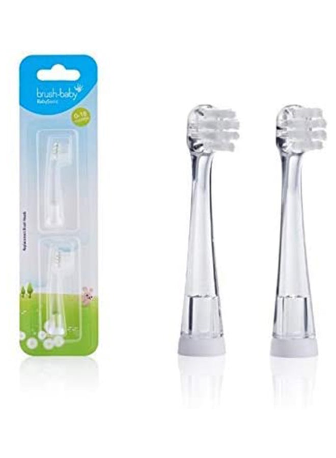 brush-baby - Baby Sonic Replacement Brush Heads - 0-18M - Pack Of 2 - Image 1