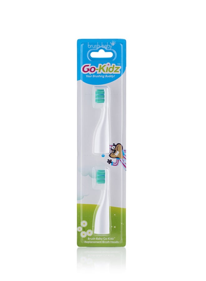 brush-baby Go-Kidz Replacement Brush Heads - Pack Of 2  - Image 2