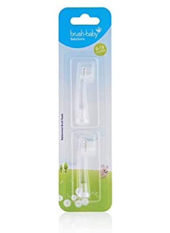 brush-baby - Baby Sonic Replacement Brush Heads - 0-18M - Pack Of 2 - Image 1