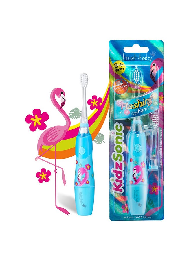 brush-baby - New Kidzsonic Flamingo Electric Toothbrush 3+ - Image 1