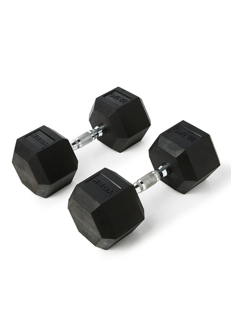 YORK Hex Dumbbell 22kg - Image 2