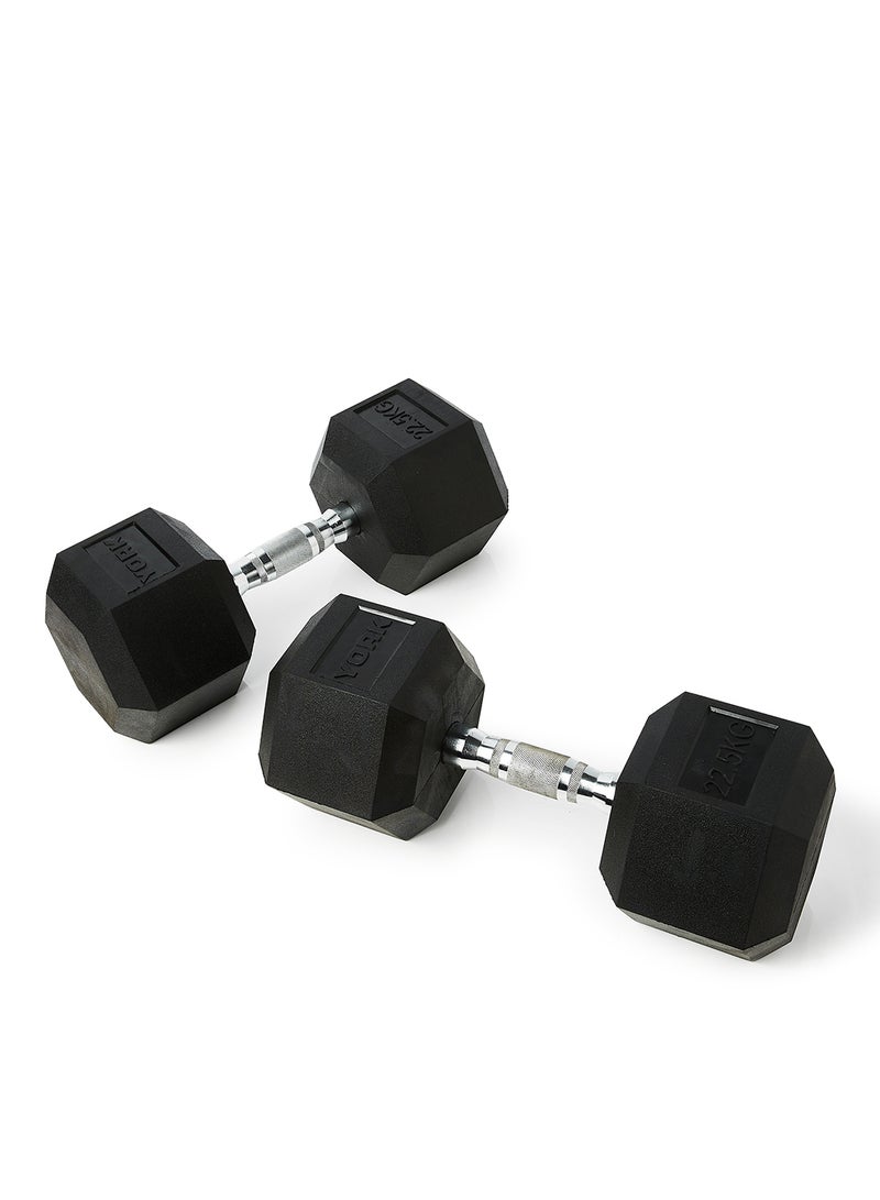 YORK Hex Dumbbell 22kg - Image 3