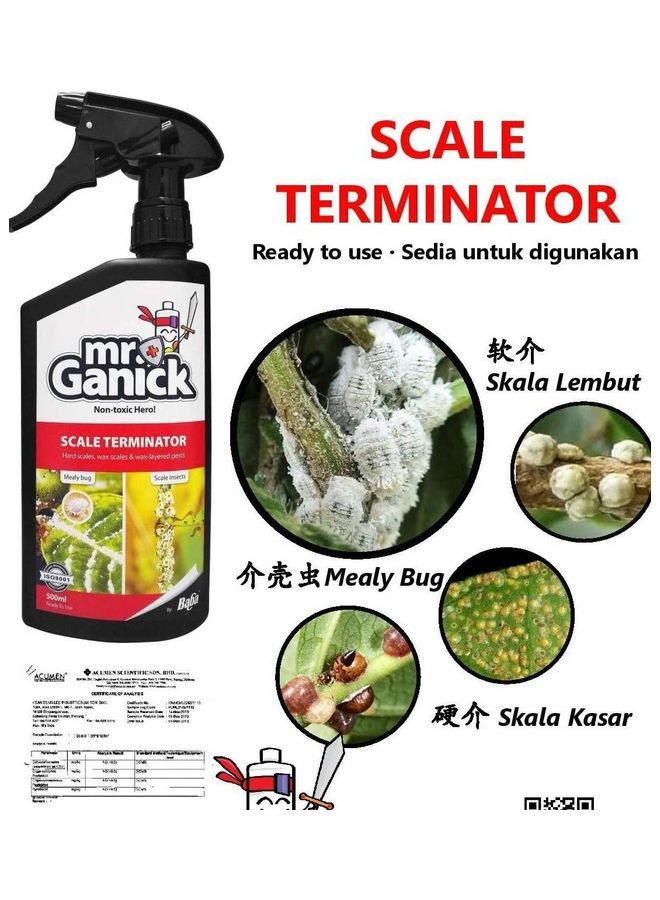 Baba Mr. Ganick Scale Terminator Pesticide Spray White 500ml - Image 3