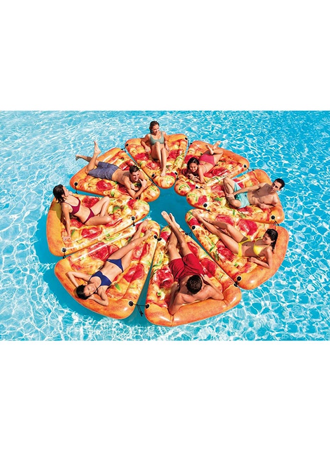 Sliced Pizza Themed Easy Inflatable Multicolour Pool Float 175x145cm