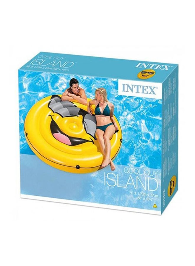 INTEX - Cool Emoji Island Easy Inflatable Pool Float - Multicolour 173x27cm - Image 1