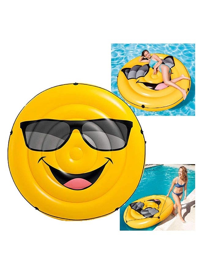 INTEX - Cool Emoji Island Easy Inflatable Pool Float - Multicolour 173x27cm - Image 1