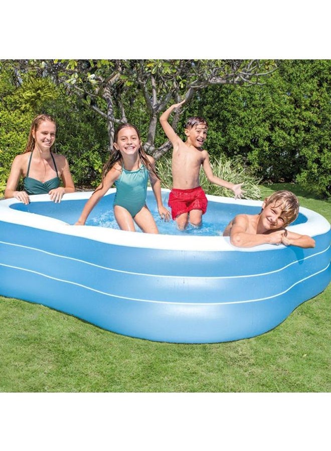 INTEX Inflatable Portable Lightweight Non-Toxic Beach Wave Swim Center Pool For Kids 229x229x56cm - Image 3