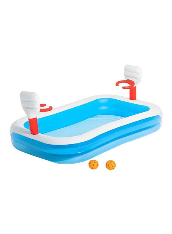 Bestway Inflatable Outdoor Basketball Pool For Kids Age 3+ 2.51x1.68 x1.02meter  - Image 2