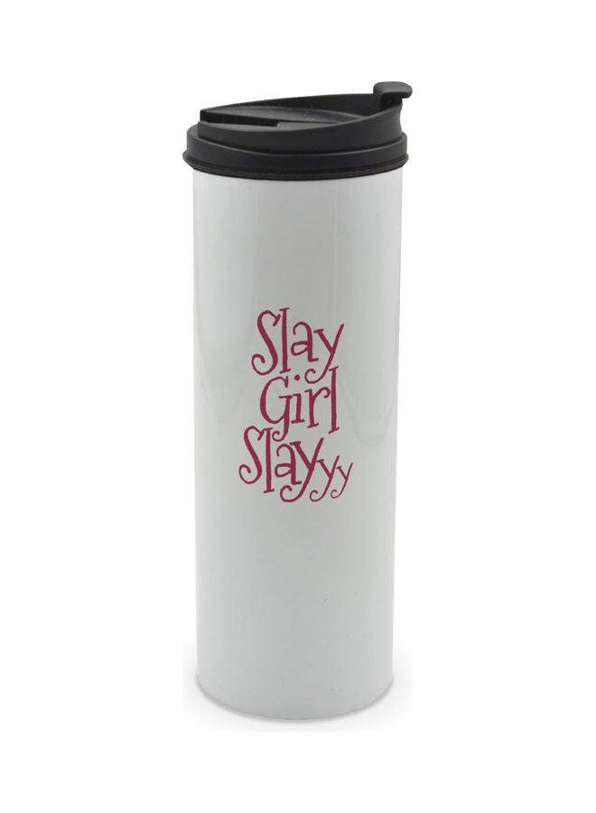 LIT Slay Girl Printed Tumbler With Lid Multicolour 400ml - Image 1