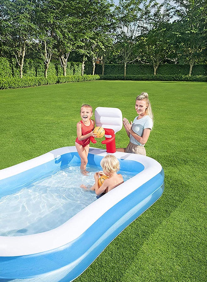 Bestway - Inflatable Outdoor Basketball Pool For Kids Age 3+ 2.51x1.68 x1.02meter - Image 1