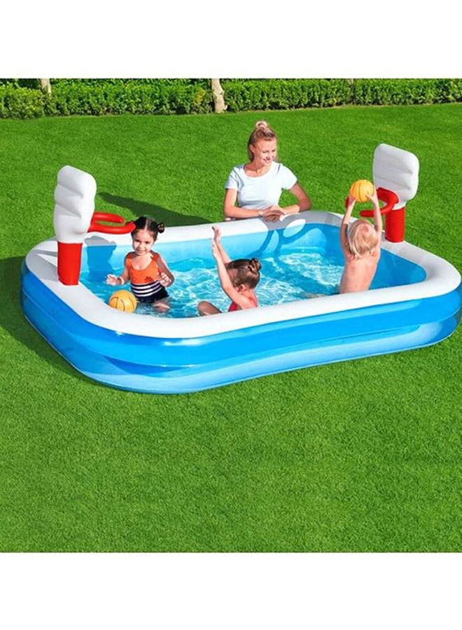 Bestway - Inflatable Outdoor Basketball Pool For Kids Age 3+ 2.51x1.68 x1.02meter - Image 1