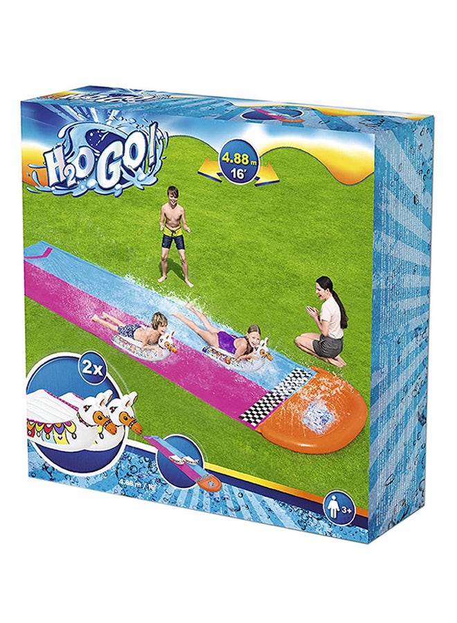 Bestway H2OGO! Llama Rama Double Race Slide ‎7x30x30cm  - Image 1