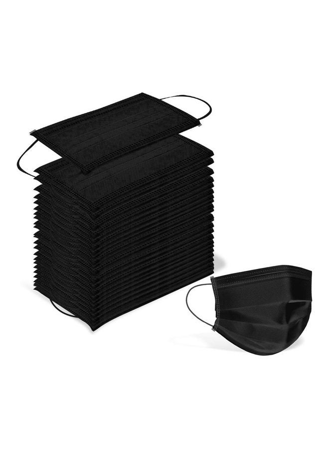 Wecolor 100-Piece Disposable Face Mask Black - Image 1