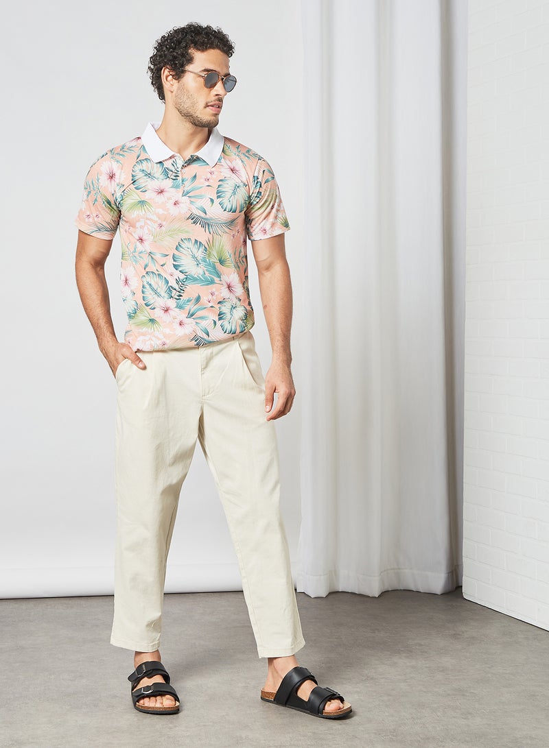 STATE 8 Tropical Print Polo T-Shirt Multicolour  - Image 2