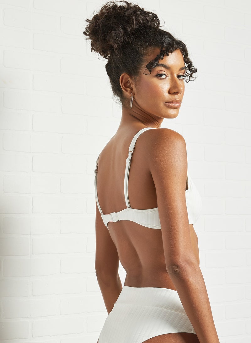hunkemoller - Knotted Bikini Top White - Image 1