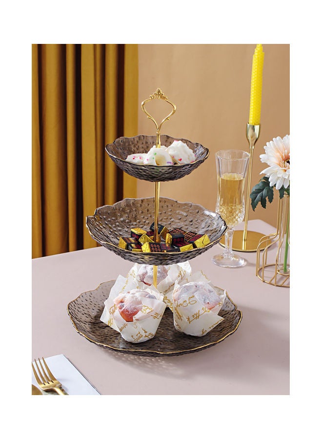 Shuer Three Layer Cake Stand Grey 18.5x18.5x36cm  - Image 4