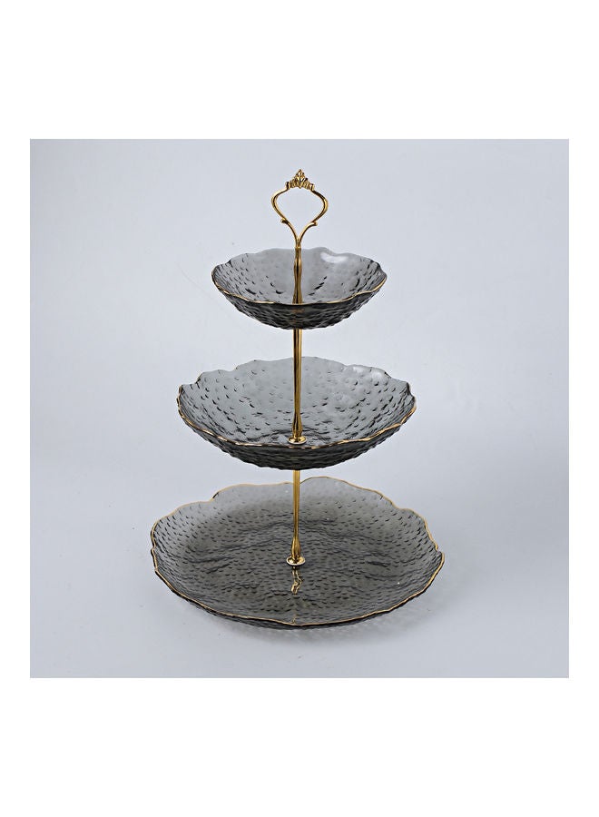 Shuer Three Layer Cake Stand Grey 18.5x18.5x36cm  - Image 2
