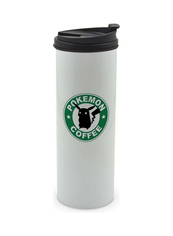 LIT StarBucks Pokemon Canvas Printed Tumbler With Lid Multicolour 400ml - Image 1