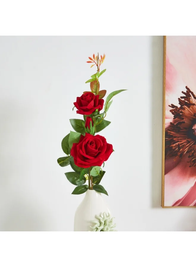 Home Box 3-Heads Velvet Rose Stem