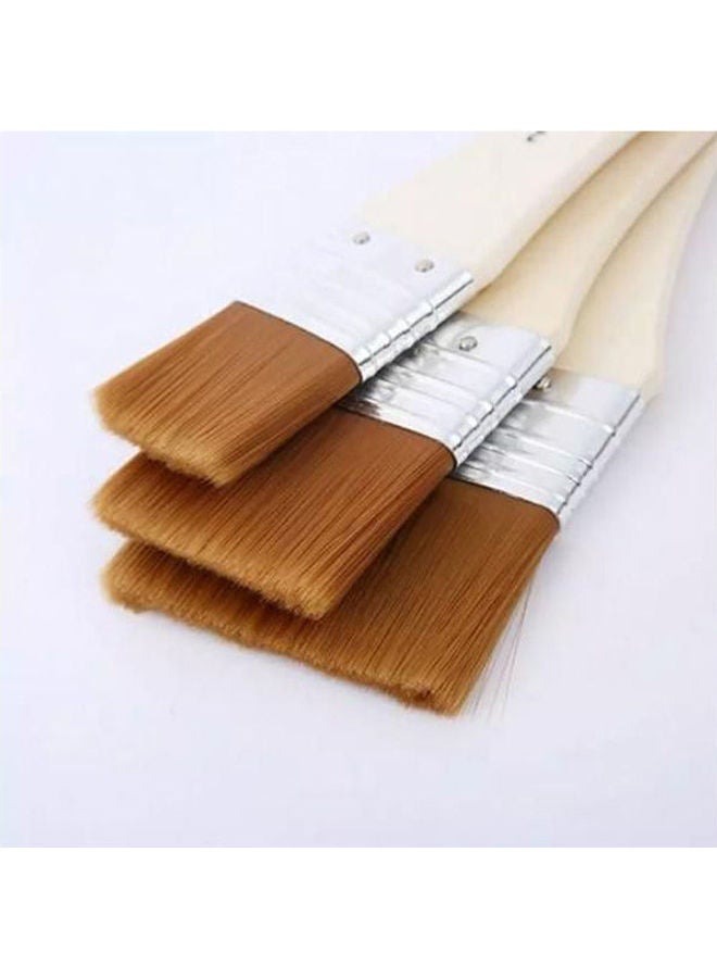 Keep Smiling - Set Of 3 Wide Soft Brushes White - Image 1