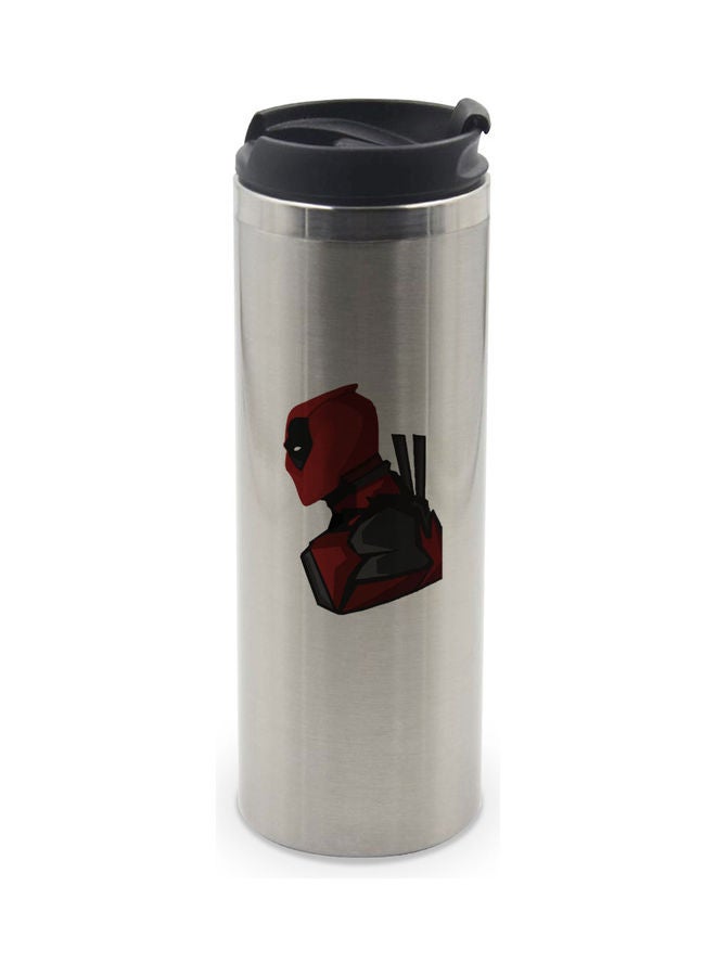 LIT Ryan Reynold Dead Pool Printed Tumbler With Lid Multicolour 400ml - Image 1