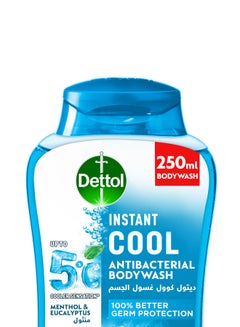 Dettol Instant Cool Antibacterial Bodywash With Menthol & Eucalyptus 250ml  - Image 2