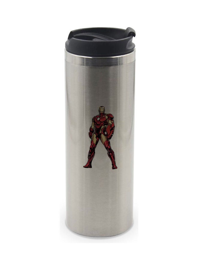 LIT - Iron Man Minimal Printed Double Wall Tumbler With Lid Multicolour 400ml - Image 1