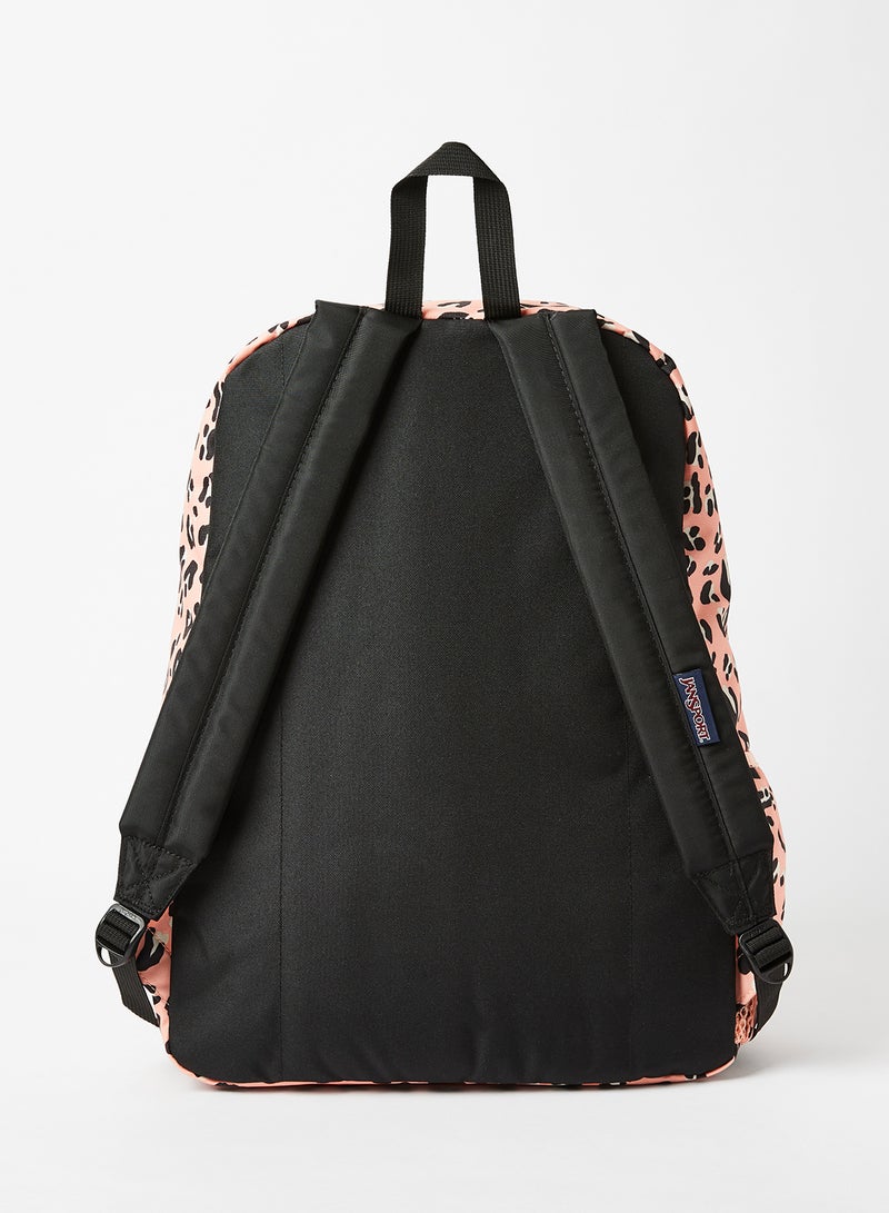 JANSPORT Cross Town Leopard Backpack Pink Multi - Image 2