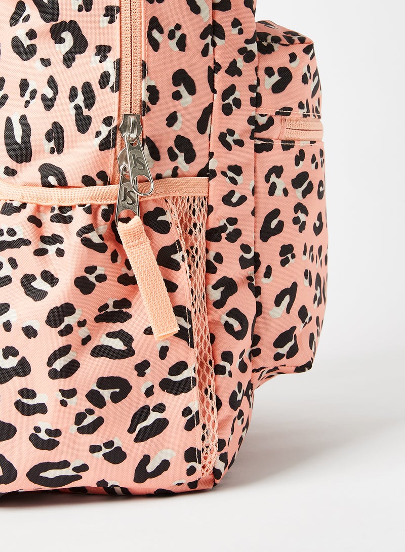 JANSPORT Cross Town Leopard Backpack Pink Multi - Image 3