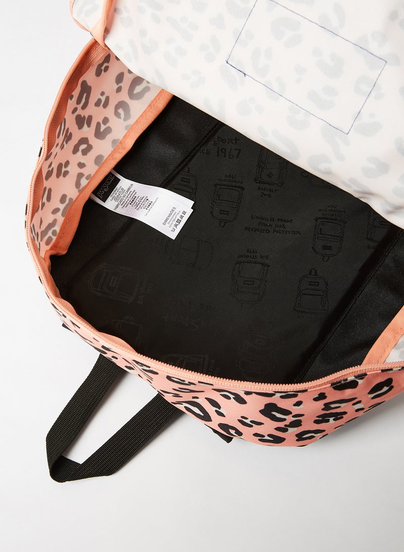 JANSPORT Cross Town Leopard Backpack Pink Multi - Image 4