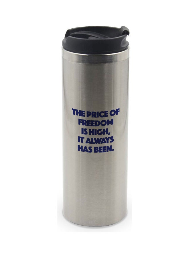 LIT Captain America Quote Printed Double Wall Tumbler With Lid Multicolour 400ml  - Image 1