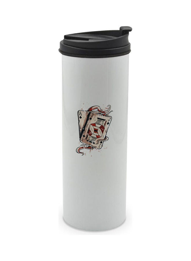 LIT Ace And Jack Printed Tumbler With Lid Multicolour 400ml  - Image 1