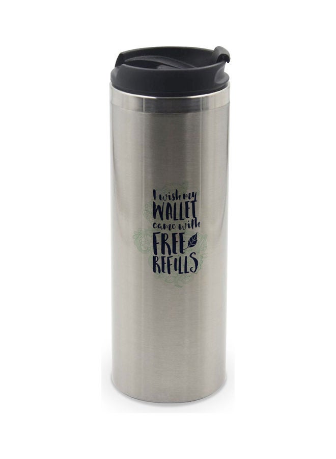 LIT My Wallet Quote Printed Tumbler With Lid Multicolour  - Image 1