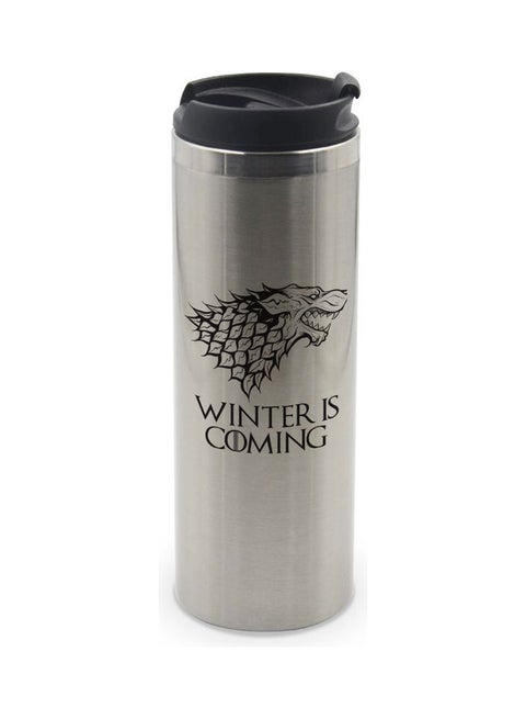 Game Of Thrones Printed Double Wall Tumbler With Lid Multicolour 400ml