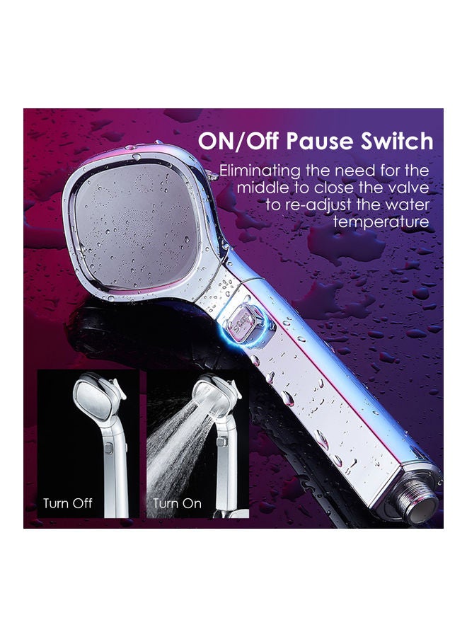 4 Spray Settings Shower Head with ON/Off Gold 32.20x7.00x10.20cm  - Image 2