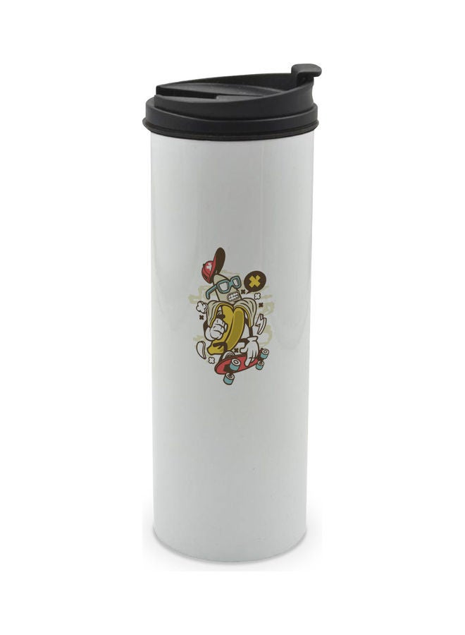 LIT Funny Banana Printed Tumbler With Lid Multicolour 400ml - Image 1