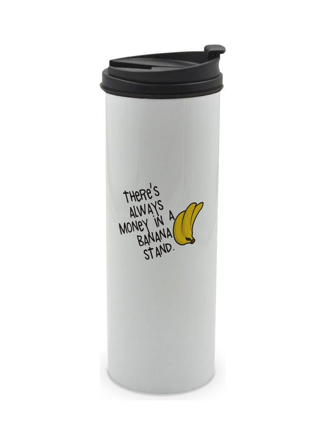 LIT - Their Is Always Money In Banana Stand Printed Tumbler With Lid Multicolour 400ml - Image 1