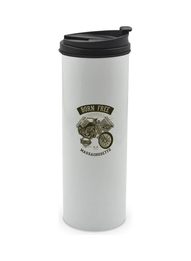LIT Born Free Quote Printed Tumbler With Lid Multicolour - Image 1