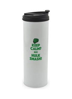 LIT Keep Calm Hulk Printed Tumbler With Lid Multicolour 400ml  - Image 1