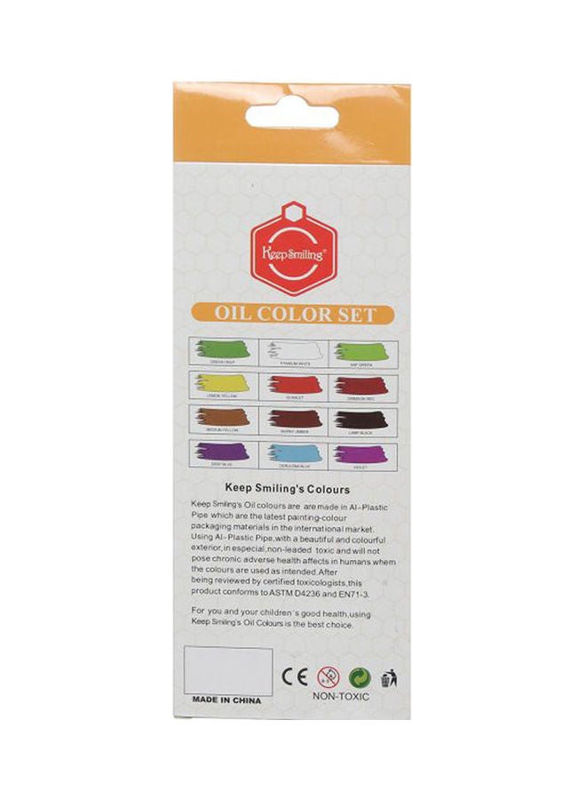 Keep Smiling Oil Color Set, 12 Colors Multicolour  - Image 2