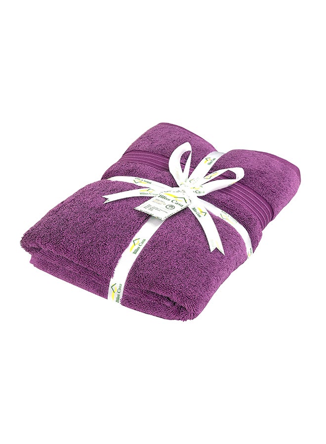 Bliss Casa 1-Piece Bath Sheet, 100% Combed Cotton 550 GSM Superior Quality Towels, Quick Dry Highly Absorbent, Thick, Soft and Hotel Bathroom Towels for Bath and Spa 90x180 cm Purple 80x190cm - Image 1