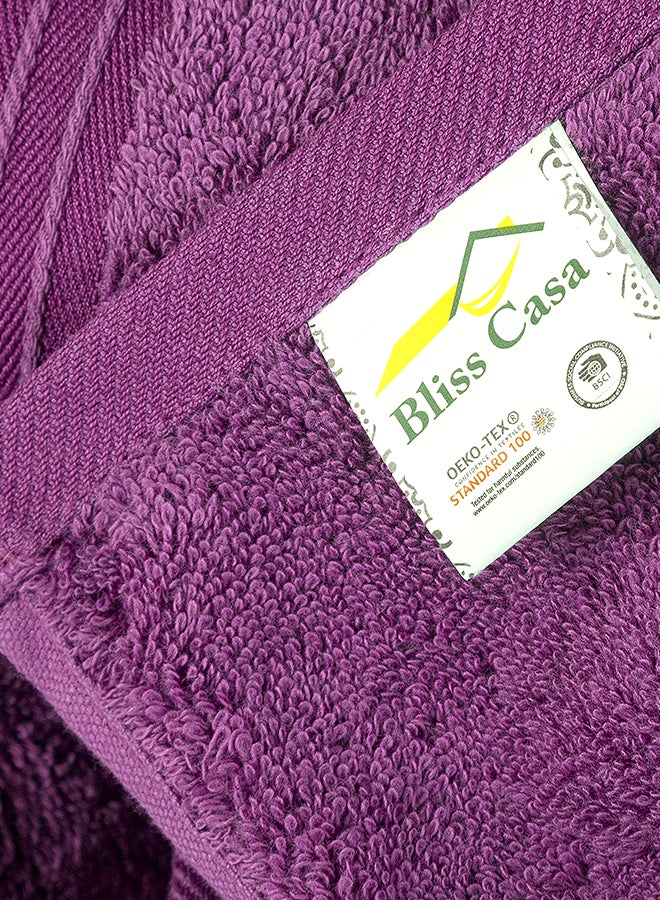 Bliss Casa 1-Piece Bath Sheet, 100% Combed Cotton 550 GSM Superior Quality Towels, Quick Dry Highly Absorbent, Thick, Soft and Hotel Bathroom Towels for Bath and Spa 90x180 cm Purple 80x190cm - Image 4