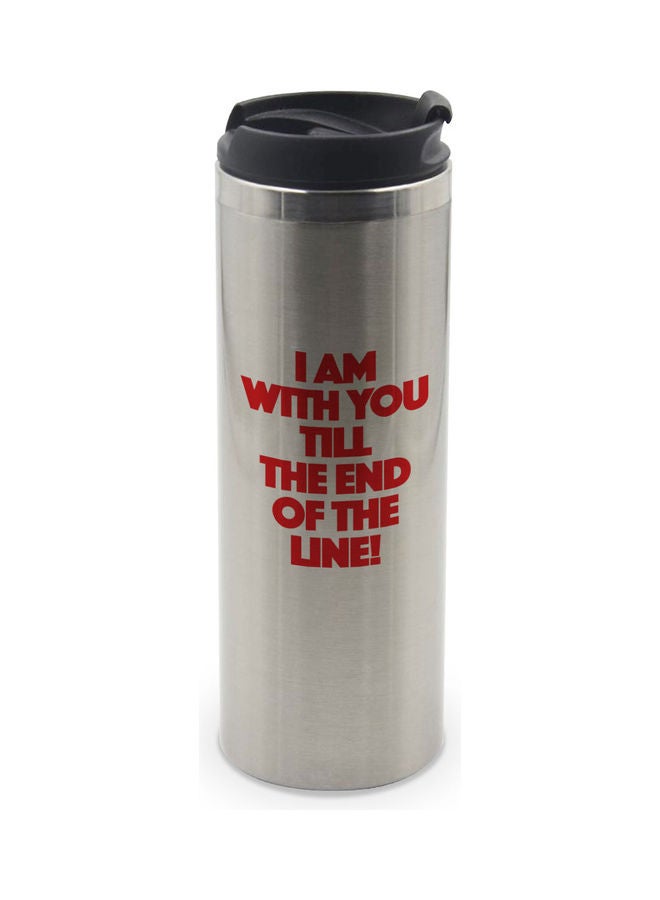 LIT Avengers Quote Printed Double Wall Tumbler With Lid Multicolour 400ml  - Image 1