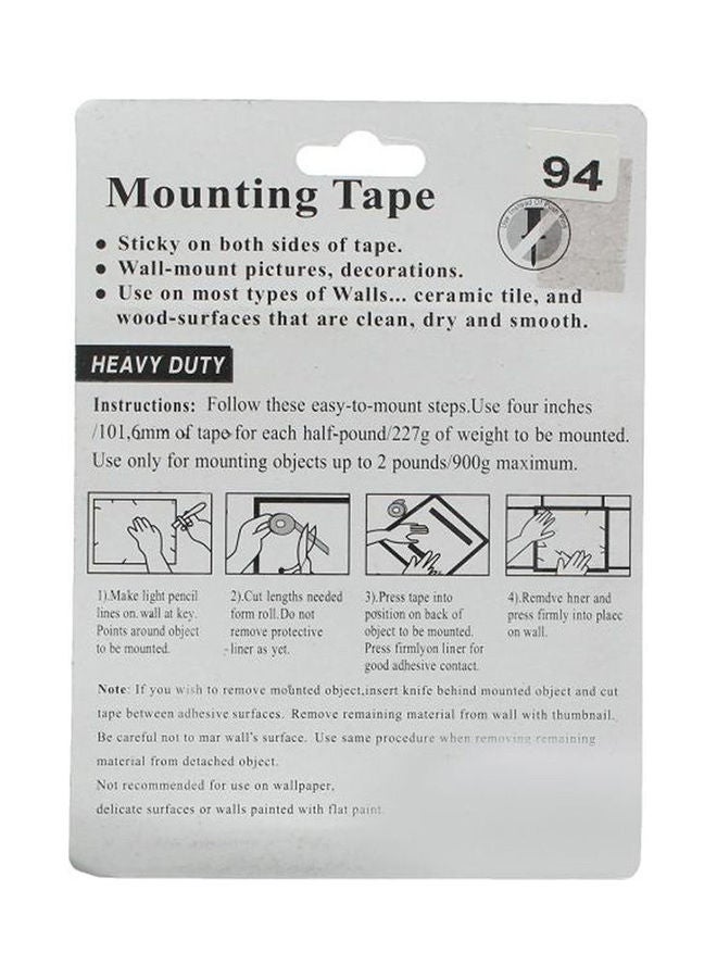 Feiyada Heavy Duty Double Stick Foam Mounting Tape Red  - Image 2