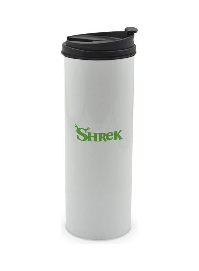 LIT Shrek Logo Printed Tumbler With Lid Multicolour 400ml - Image 1