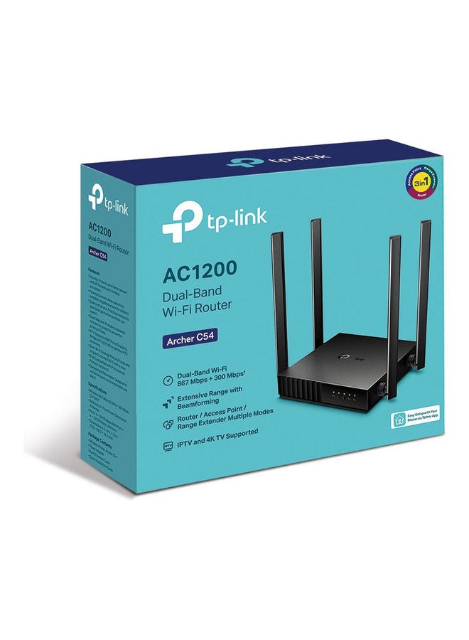 تي بي لينك راوتر واي فاي AC1200 أسود - Image 4