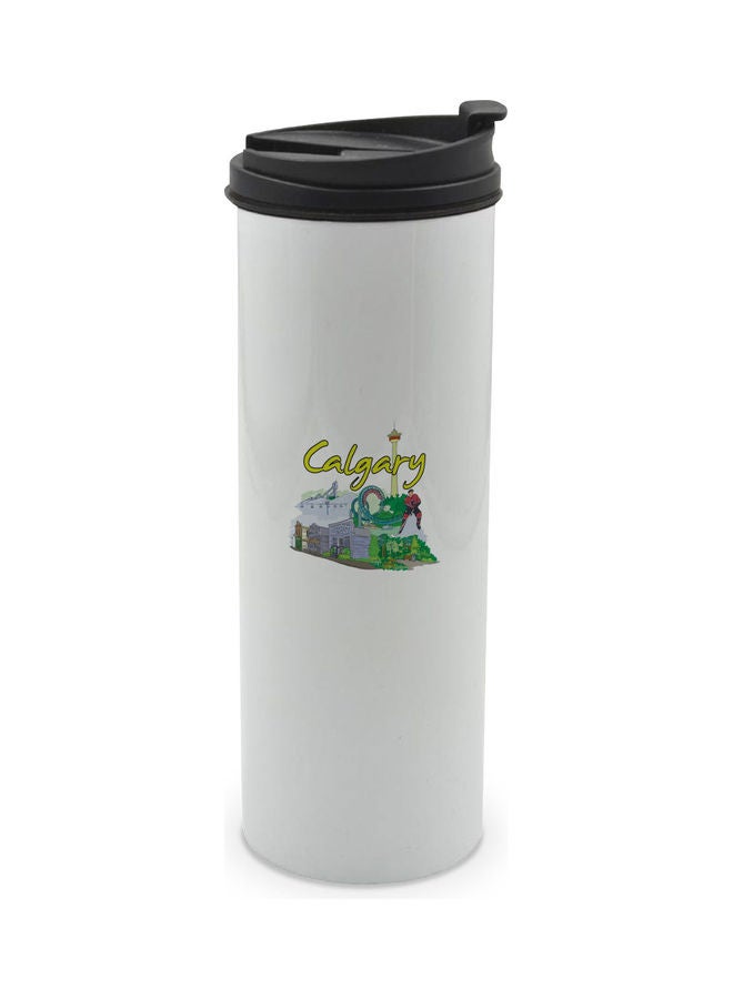 LIT Calgary Printed Double Wall Tumbler With Lid Multicolour 400ml - Image 1