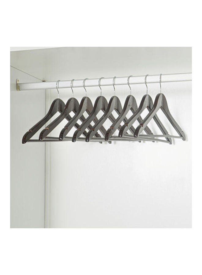 Lotus Wooden Hanger - Set Of 8 BLack 1.2X23X44.5cm - Image 1