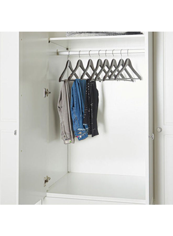 Lotus Wooden Hanger - Set Of 8 BLack 1.2X23X44.5cm - Image 2