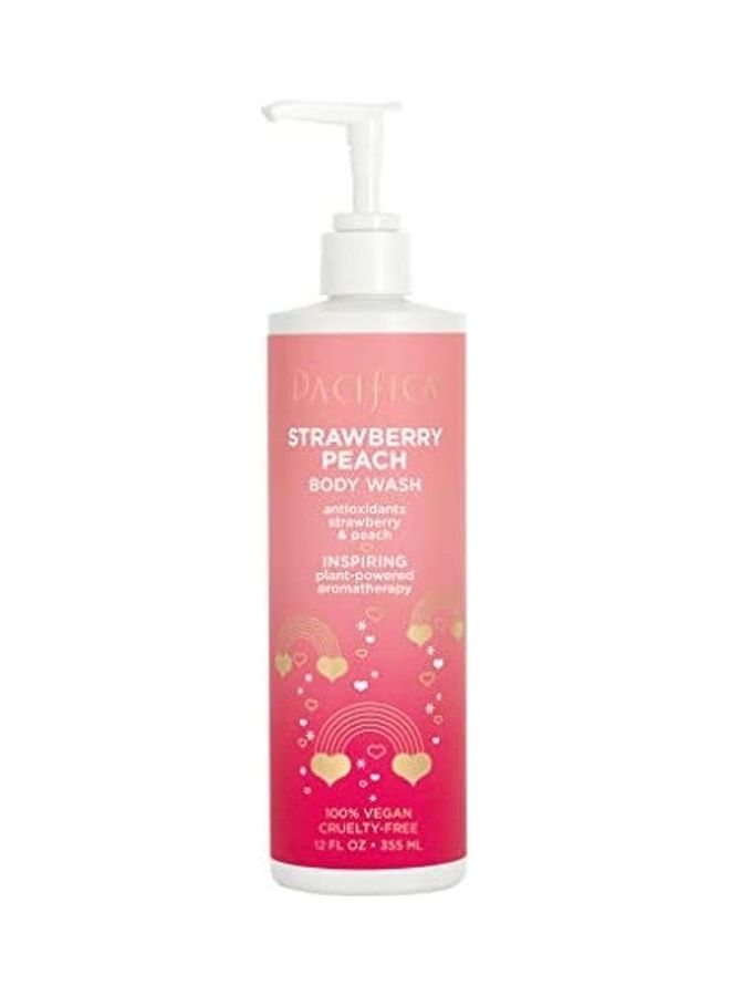 Pacifica - Strawberry Peach Body Wash Pink 355ml - Image 1